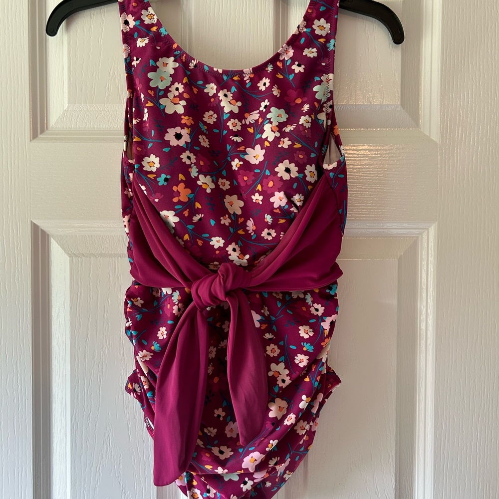Latched Mama small maternity / nursing swimsuit.